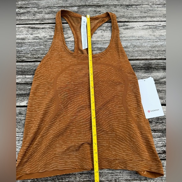 Lululemon Swiftly Tech Racerback Tank Top Race Copper Brown Beige size 12 NWT - Picture 3 of 7